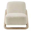 Vander Textured Fabric Accent Chair in Oak Cream