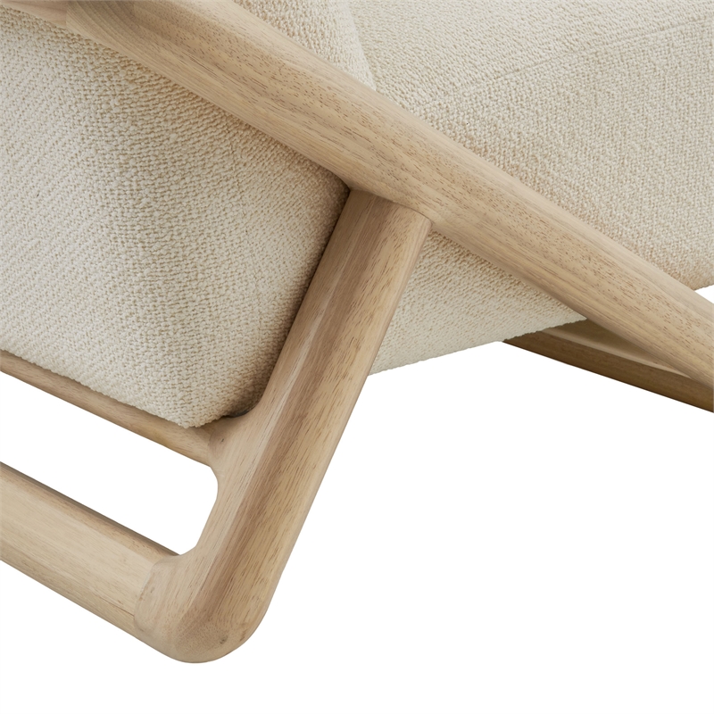 Vander Textured Fabric Accent Chair in Oak Cream