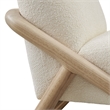 Vander Textured Fabric Accent Chair in Oak Cream