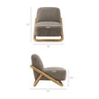 Vander Textured Fabric Accent Chair in Chestnut Earth