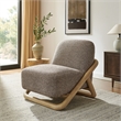 Vander Textured Fabric Accent Chair in Chestnut Earth