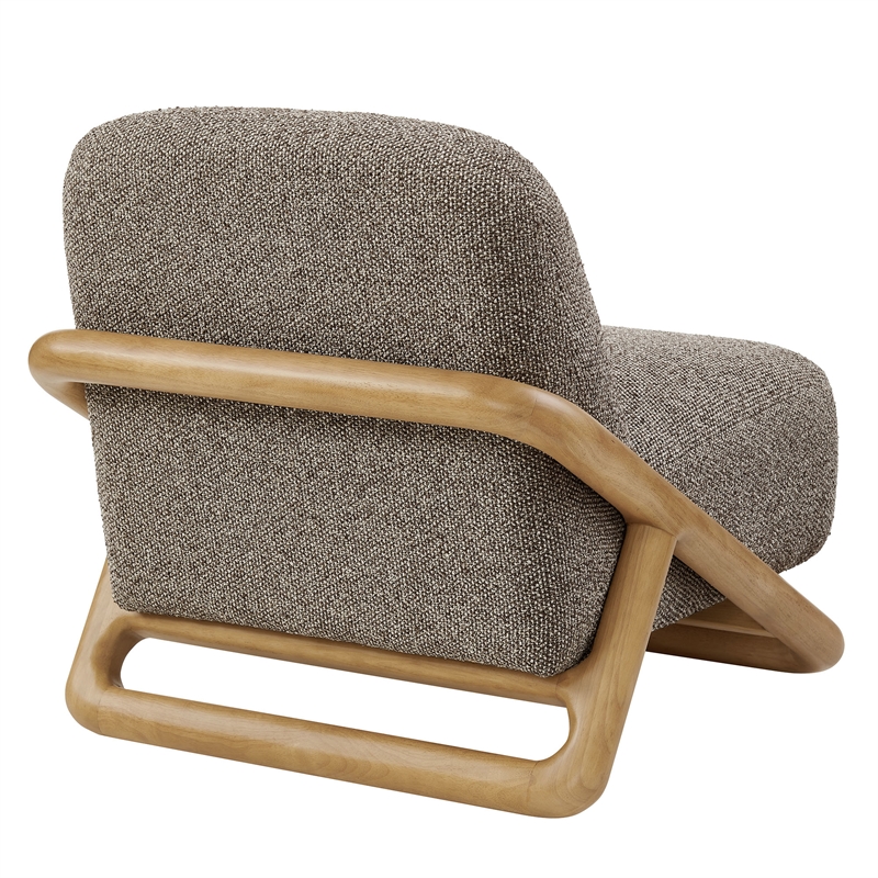 Vander Textured Fabric Accent Chair in Chestnut Earth