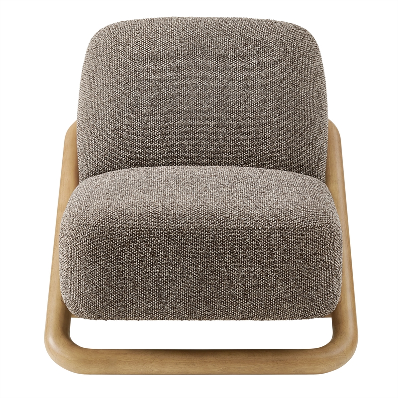 Vander Textured Fabric Accent Chair in Chestnut Earth