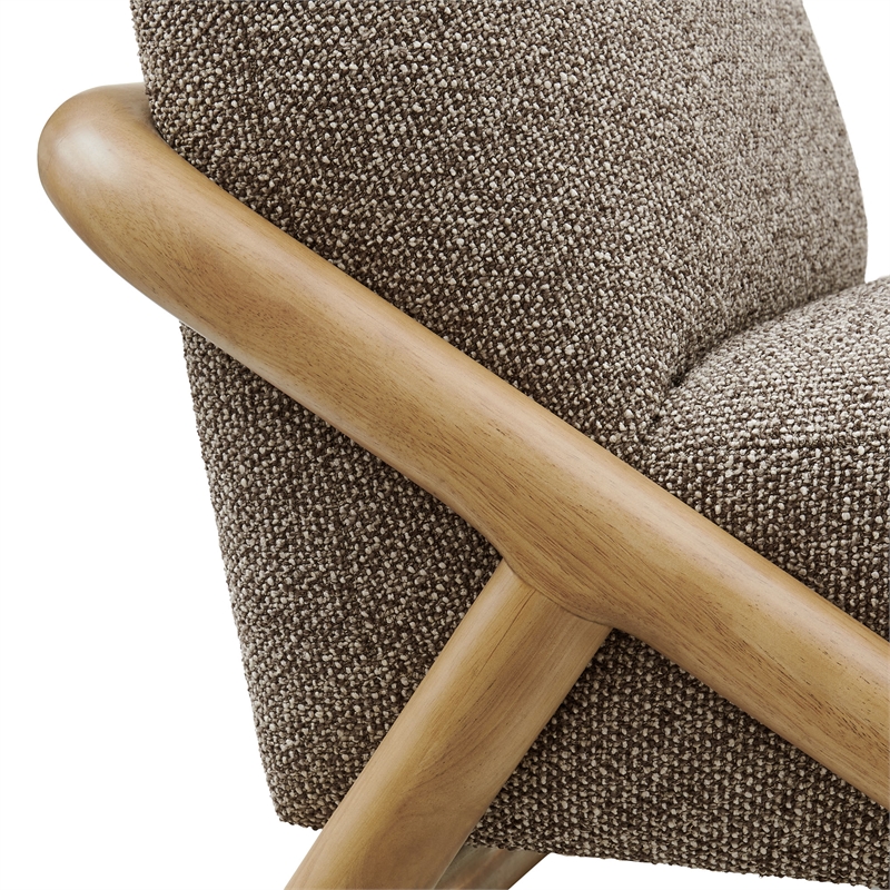 Vander Textured Fabric Accent Chair in Chestnut Earth