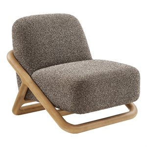 Vander Textured Fabric Accent Chair in Chestnut Earth