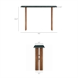 Amistad 46 Inch Marble Console Table in Walnut Green Marble