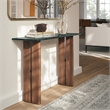 Amistad 46 Inch Marble Console Table in Walnut Green Marble