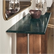 Amistad 46 Inch Marble Console Table in Walnut Green Marble
