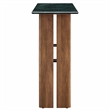 Amistad 46 Inch Marble Console Table in Walnut Green Marble