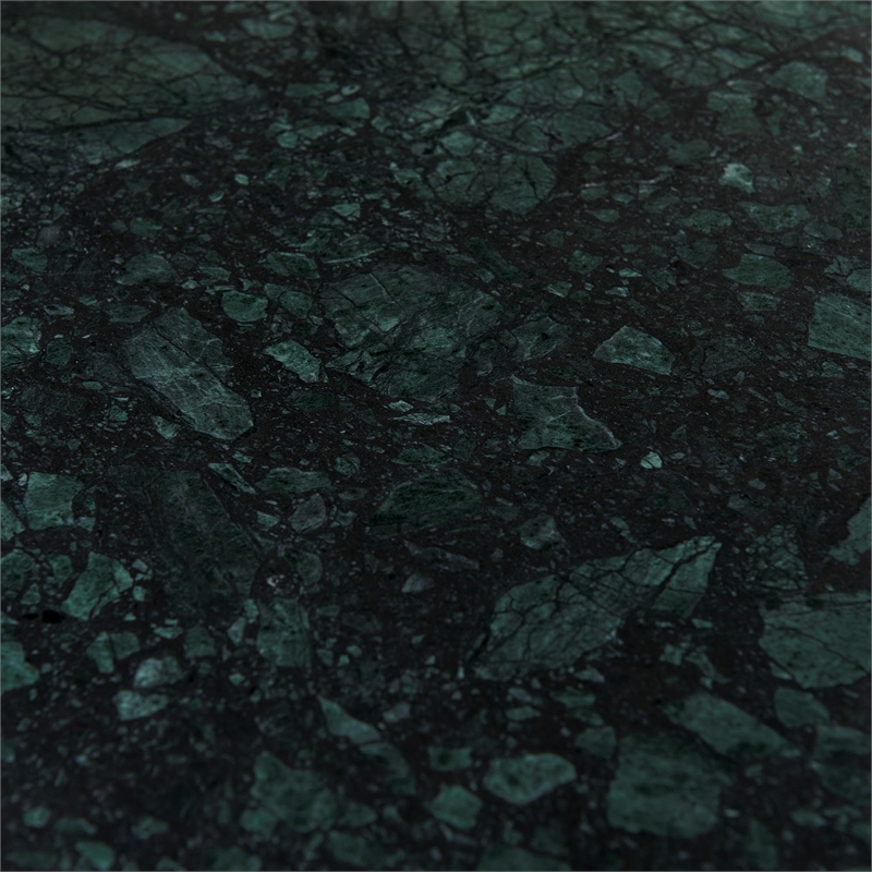 Amistad 60 Inch Marble Dining Table in Walnut Green Marble