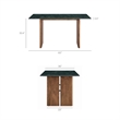 Amistad 60 Inch Marble Dining Table in Walnut Green Marble