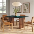 Amistad 60 Inch Marble Dining Table in Walnut Green Marble