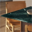 Amistad 60 Inch Marble Dining Table in Walnut Green Marble