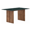 Amistad 60 Inch Marble Dining Table in Walnut Green Marble
