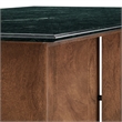 Amistad 86 Inch Marble Dining Table in Walnut Green Marble
