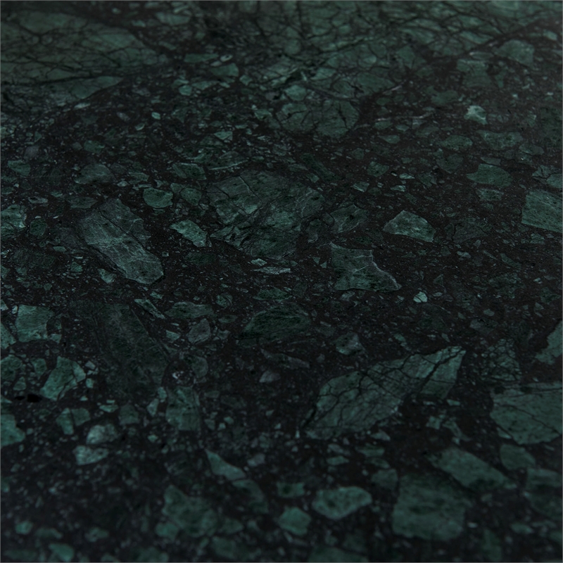 Amistad 72 Inch Marble Dining Table in Walnut Green Marble