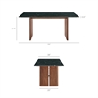 Amistad 72 Inch Marble Dining Table in Walnut Green Marble