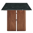 Amistad 72 Inch Marble Dining Table in Walnut Green Marble