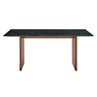 Amistad 72 Inch Marble Dining Table in Walnut Green Marble