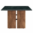 Amistad Marble Coffee Table in Walnut Green Marble