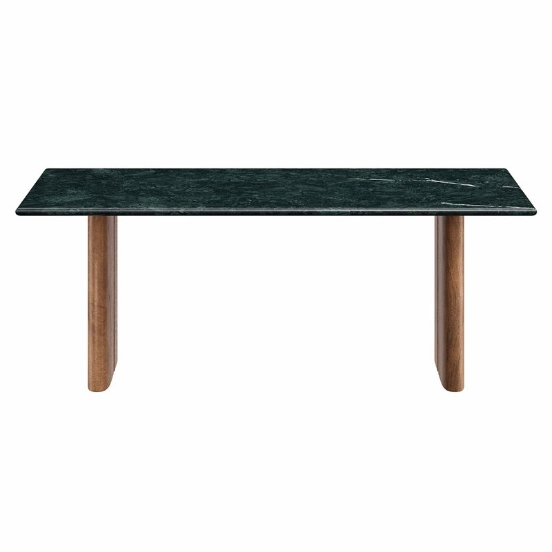Amistad Marble Coffee Table in Walnut Green Marble