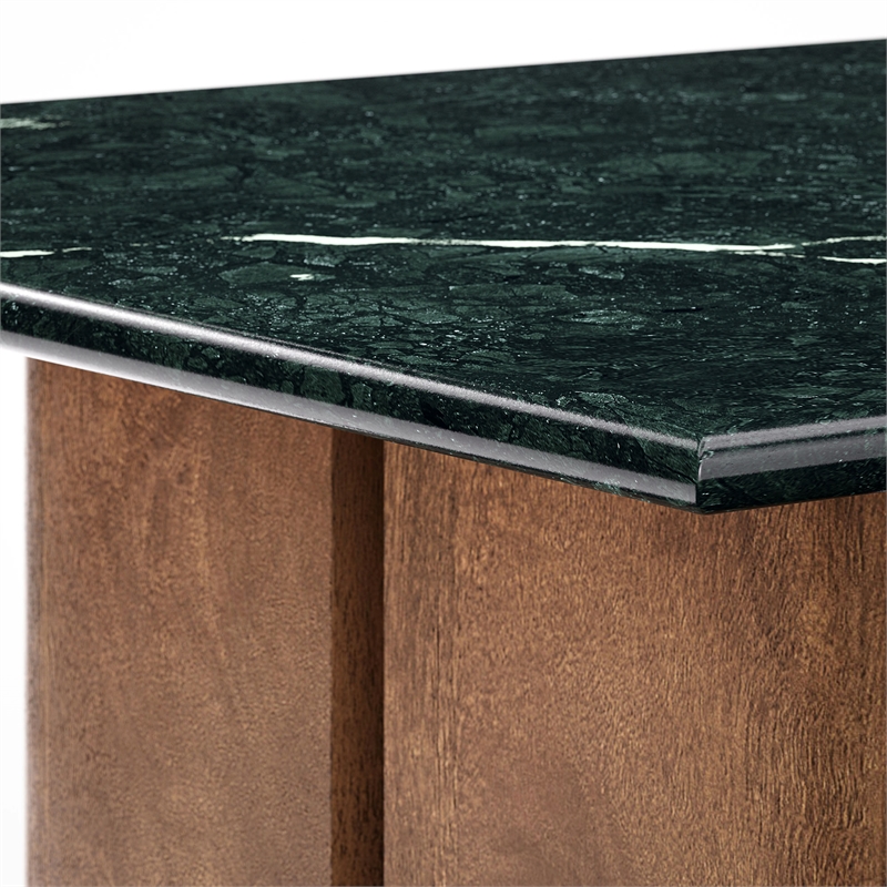Amistad Marble Coffee Table in Walnut Green Marble