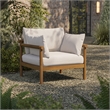 Eleni Outdoor Teak Wood Armchair in Natural Sail