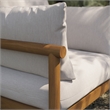 Eleni Outdoor Teak Wood Armchair in Natural Sail