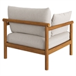 Eleni Outdoor Teak Wood Armchair in Natural Sail