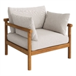Eleni Outdoor Teak Wood Armchair in Natural Sail