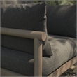 Eleni Outdoor Teak Wood Armchair in Weathered Gray Flint