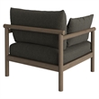 Eleni Outdoor Teak Wood Armchair in Weathered Gray Flint