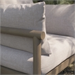 Eleni Outdoor Teak Wood Armchair in Weathered Gray Pebble