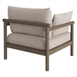 Eleni Outdoor Teak Wood Armchair in Weathered Gray Pebble