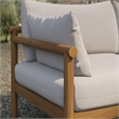Eleni Outdoor Teak Wood Loveseat in Natural Sail