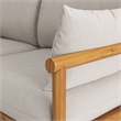 Eleni Outdoor Teak Wood Loveseat in Natural Sail