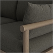 Eleni Outdoor Teak Wood Loveseat in Weathered Gray Flint