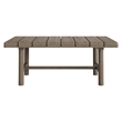 Eleni 41-Inch Outdoor Teak Wood Coffee Table in Weathered Gray Teak