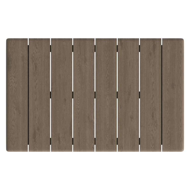 Eleni 41-Inch Outdoor Teak Wood Coffee Table in Weathered Gray Teak