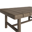 Eleni 41-Inch Outdoor Teak Wood Coffee Table in Weathered Gray Teak