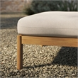 Eleni Square Outdoor Teak Wood Ottoman in Natural Sail