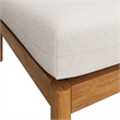 Eleni Square Outdoor Teak Wood Ottoman in Natural Sail