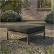 Eleni Square Outdoor Teak Wood Ottoman in Weathered Gray Flint