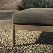 Eleni Square Outdoor Teak Wood Ottoman in Weathered Gray Flint