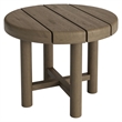 Eleni 3-Piece Outdoor Teak Wood Furniture Set in Weathered Gray Pebble