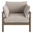 Eleni 3-Piece Outdoor Teak Wood Furniture Set in Weathered Gray Pebble