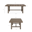 Eleni 5-Piece Outdoor Teak Wood Furniture Set in Weathered Gray Pebble