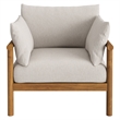 Eleni 4-Piece Outdoor Teak Wood Sofa Set in Natural Sail