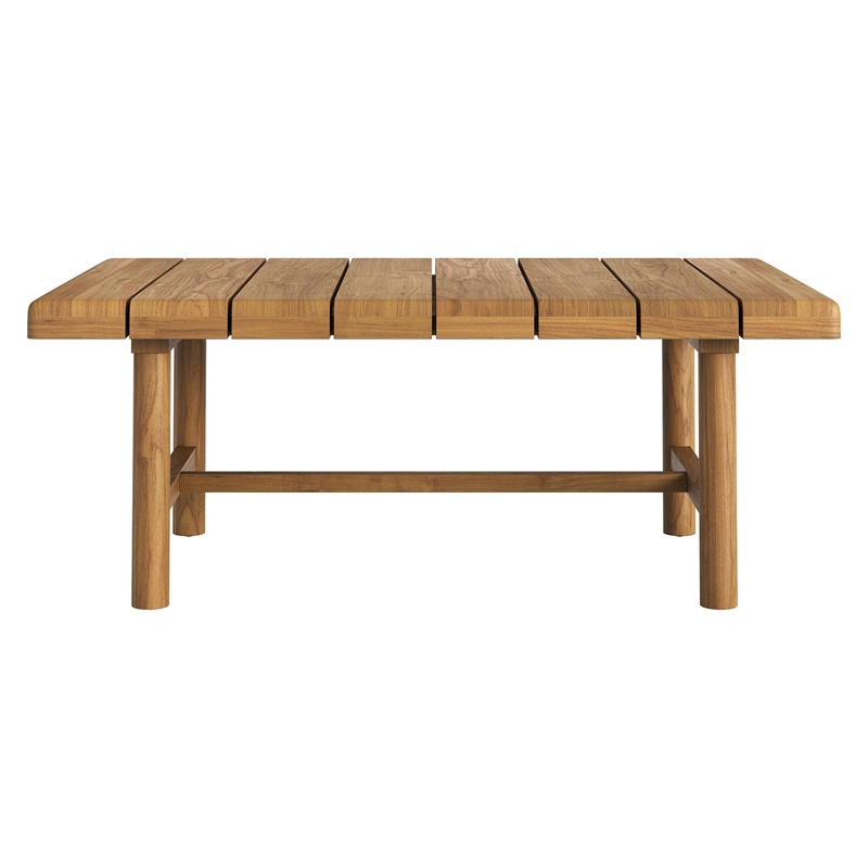 Eleni 4-Piece Outdoor Teak Wood Sofa Set in Natural Sail