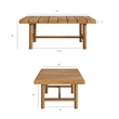Eleni 4-Piece Outdoor Teak Wood Sofa Set in Natural Sail